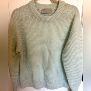 Everlane Women’s Cocoon Crew in mint green Alpaca, size M